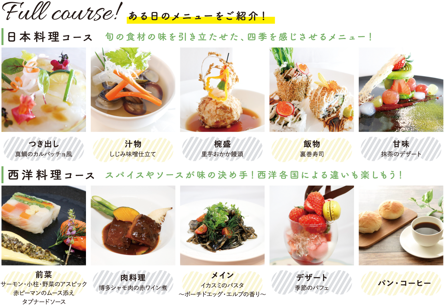 Full course！ ある日のメニューをご紹介！