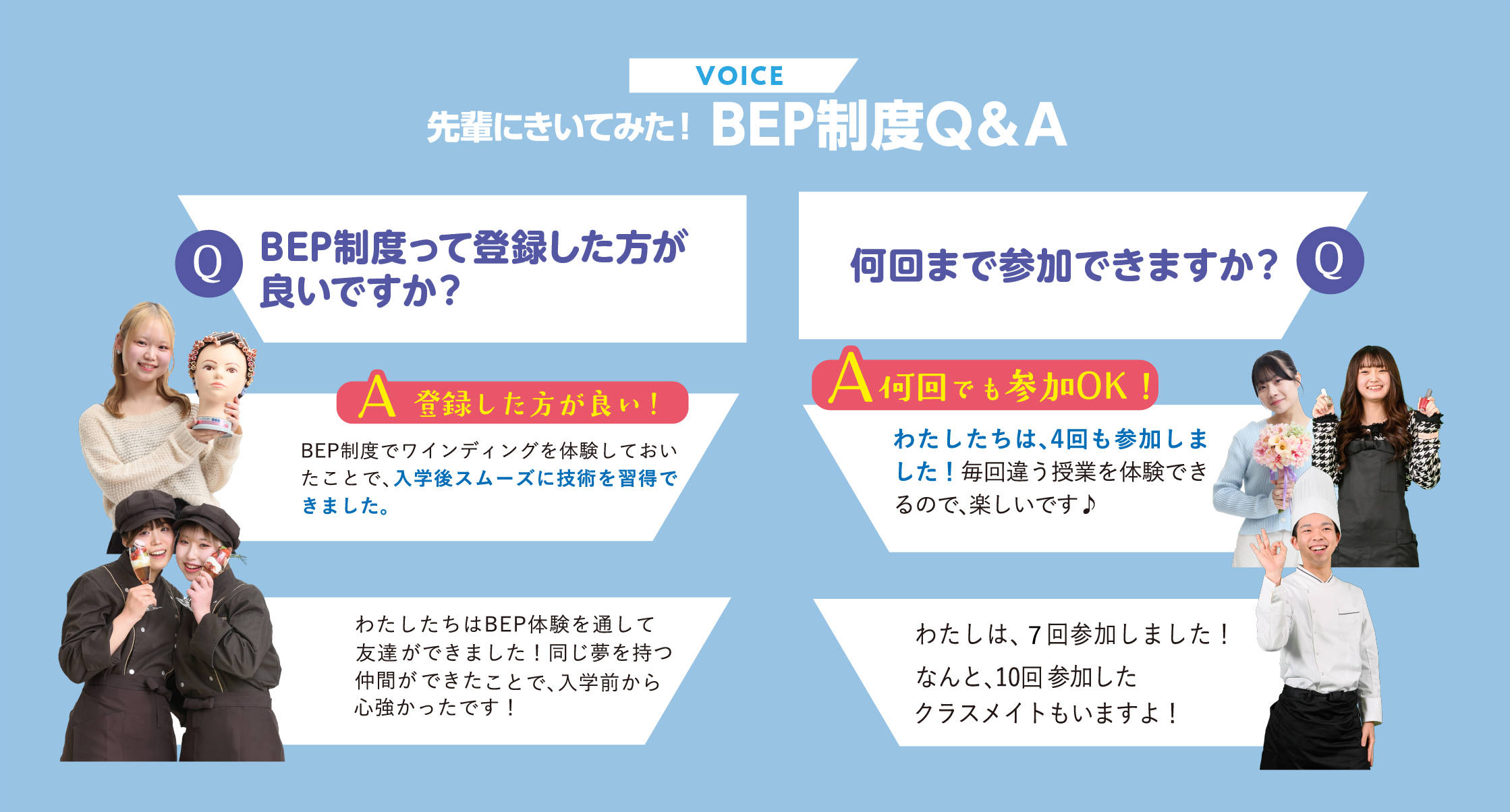 先輩にきいてみた!BEP制度Q&A