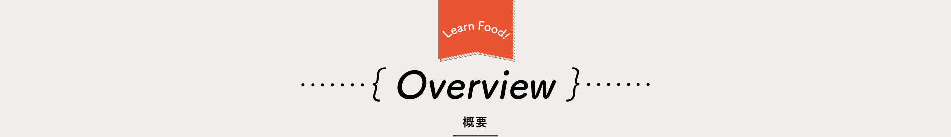 ｛ Overview ｝概要